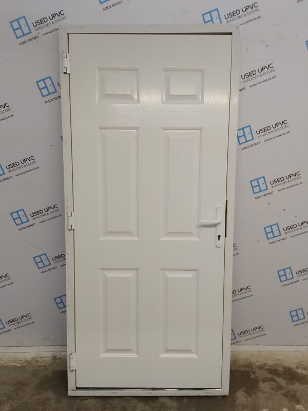 Used White Composite Back Door 970mm x 2125mm C7D053 - Image 2