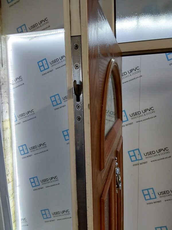 Used Brown Composite Front Door And Toplight 870mm x 2455mm 0764 - Image 4