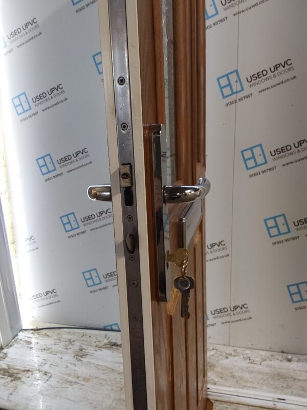 Used Brown Composite Front Door And Toplight 870mm x 2455mm 0764 - Image 5