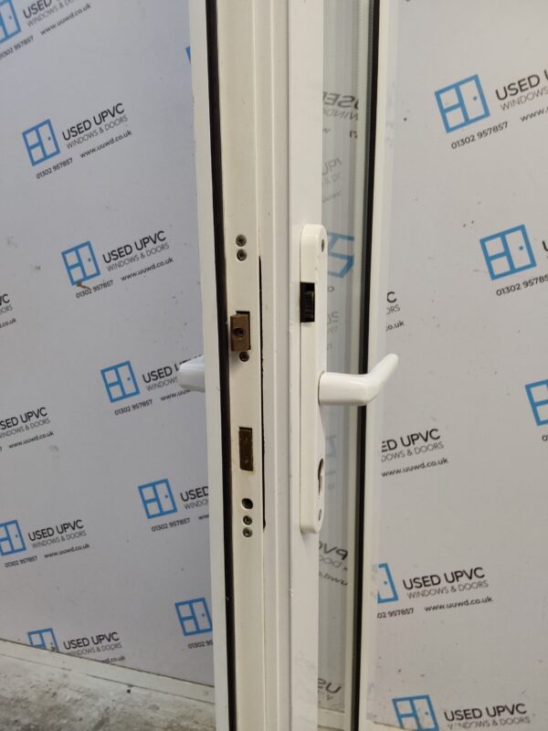 Used White Upvc French Doors 1085mm x 2125mm EA7 - Image 4