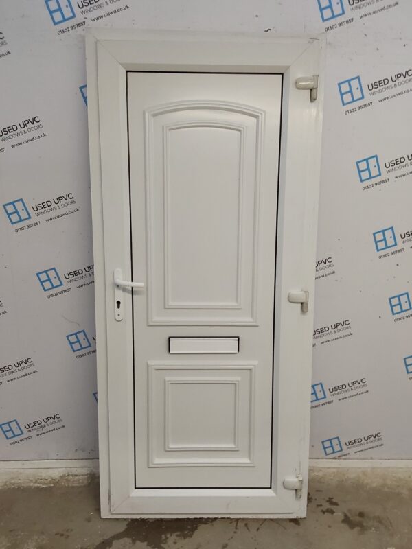 Used White Upvc Front Door 920mm x 2050mm (Reduce To 900mm) 0561 - Image 2