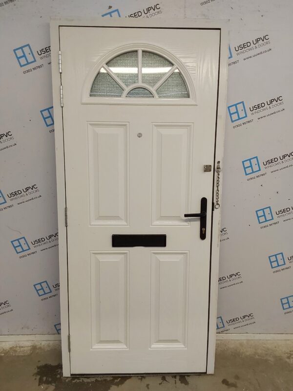 Used Black Composite Front Door 900mm x 1985mm 0430 - Image 2