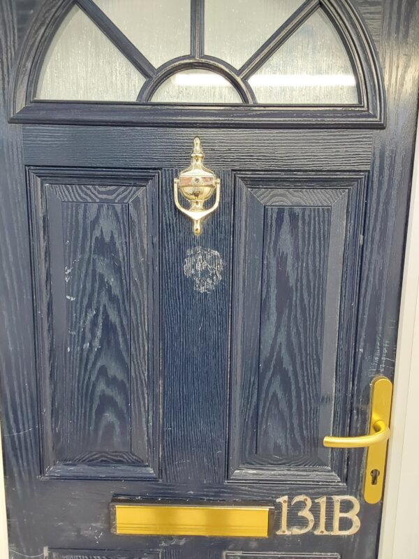 Used Dark Blue Composite Front Door 840mm x 2045mm 0219 - Image 10