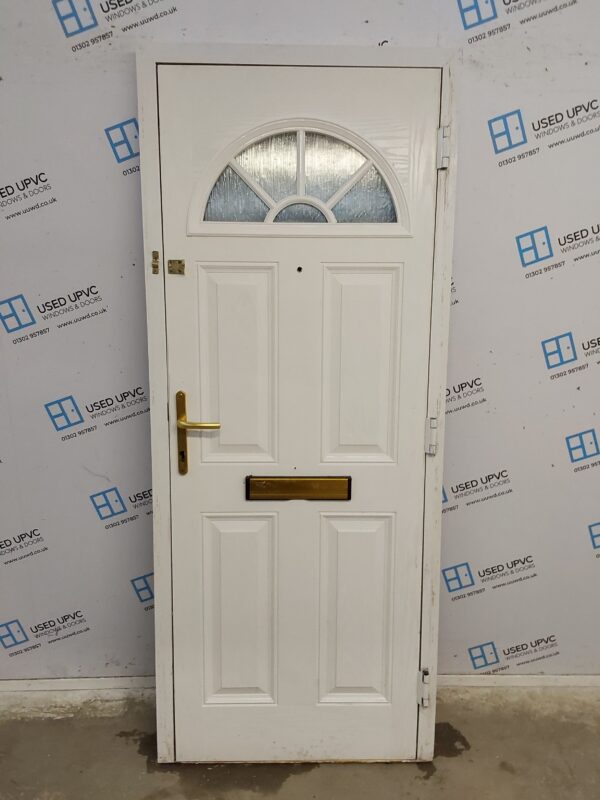 Used Dark Blue Composite Front Door 840mm x 2045mm 0219 - Image 2