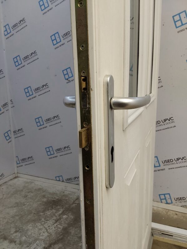 Used White Composite Back Door 995mm x 2095mm 0738 - Image 5