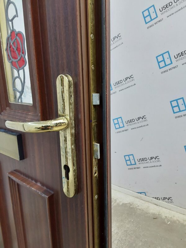 Used Woodgrain Upvc Front Door 885mm x 2045mm (Reduce To 865mm) 0159 - Image 5