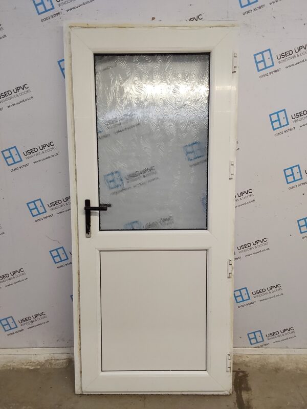 Used White Upvc Back Door 895mm x 2025mm 0641 - Image 2