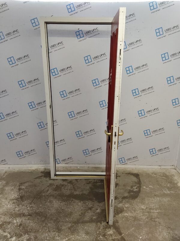 Used Red Composite Front Door 880mm x 2100mm 0041 - Image 3