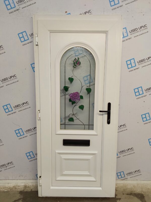 Used White Upvc Front Door 900mm x 2005mm 0087 - Image 2