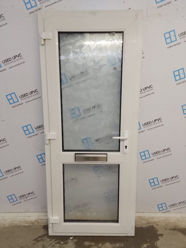 Used White Upvc Front Door 845mm x 2050mm 0032 - Image 2