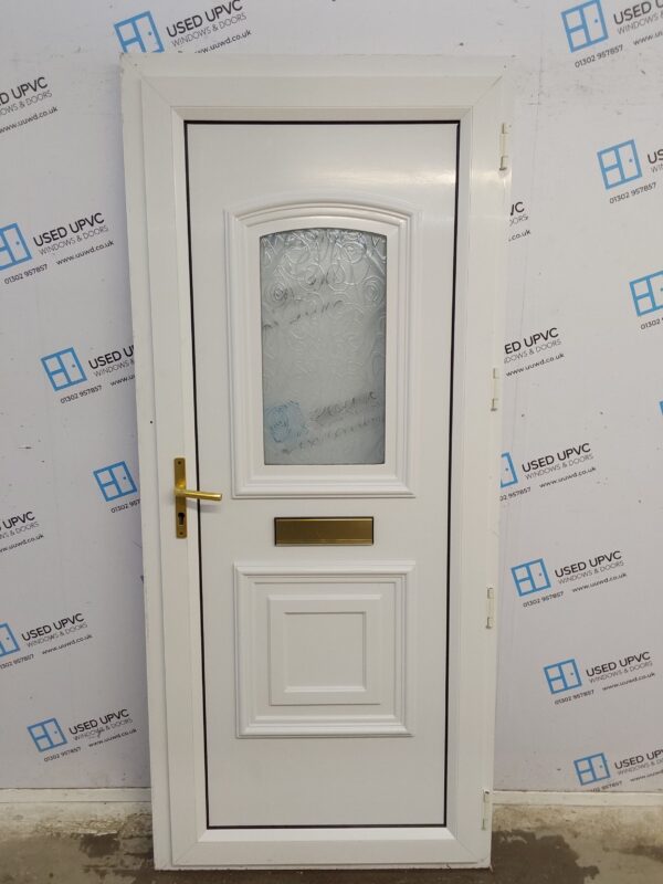 Used White Upvc Front Door 910mm x 2070mm 0045 - Image 2