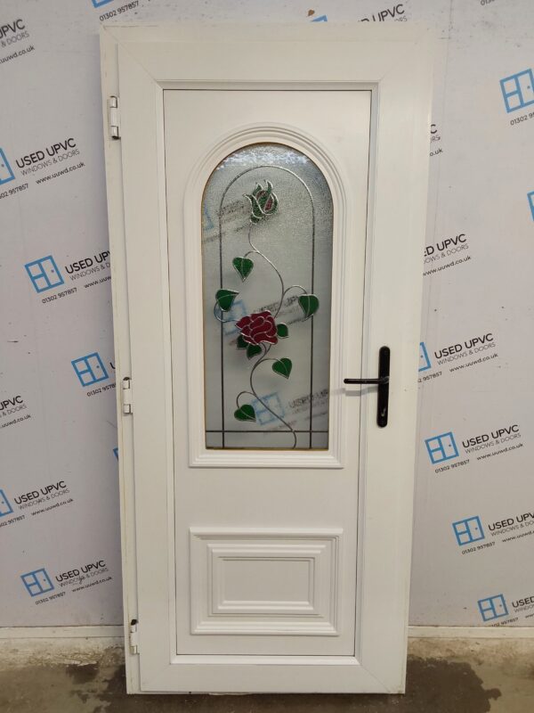 Used White Upvc Back Door 900mm x 2005mm 0056 - Image 2