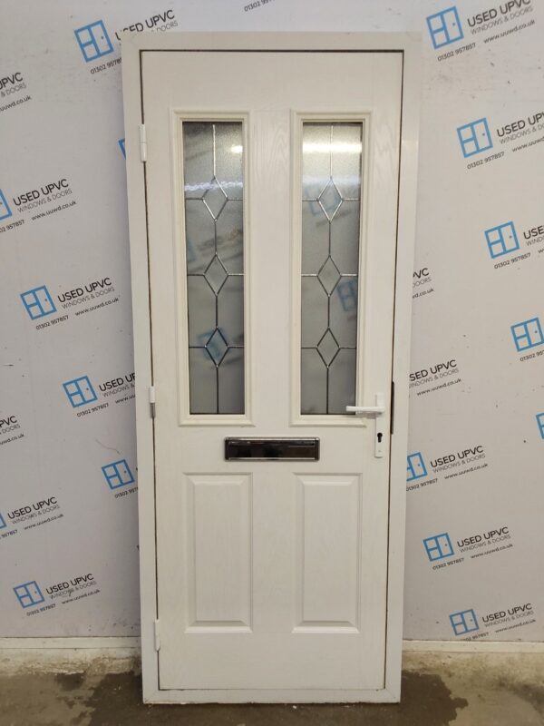 Used Oak Composite Front Door 870mm x 2125mm 0006 - Image 2