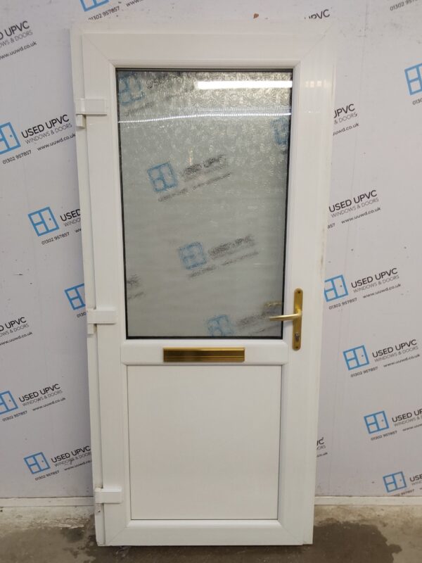 Used White Upvc Front Door 905mm x 2020mm 0313 - Image 2