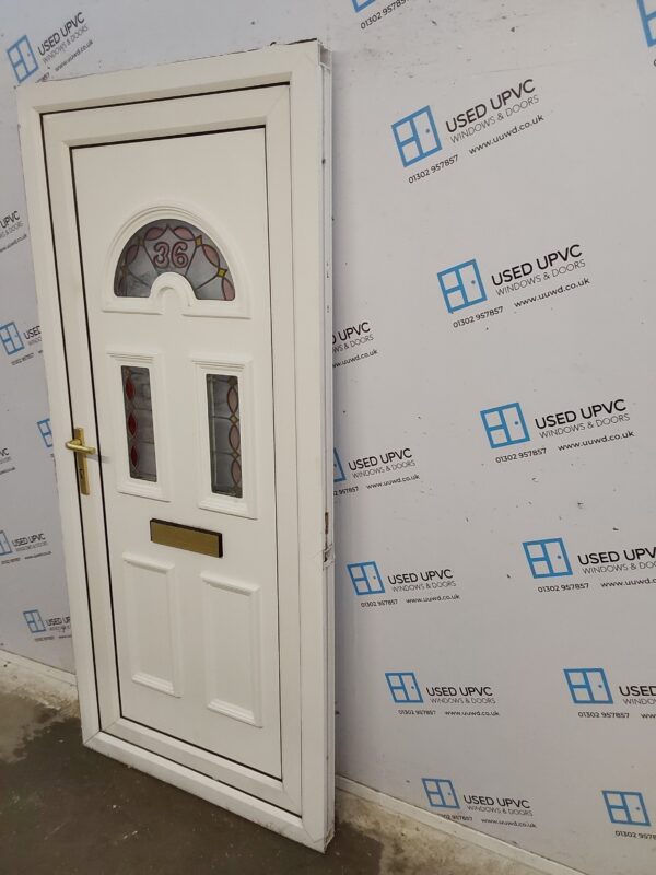 Used White Upvc Front Door 930mm x 2035mm 0565 - Image 4