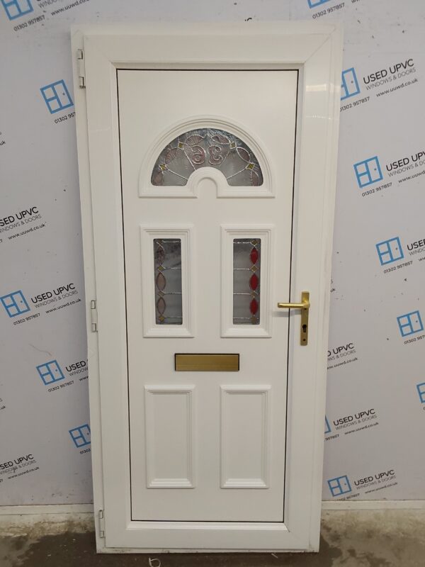 Used White Upvc Front Door 930mm x 2035mm 0565 - Image 2