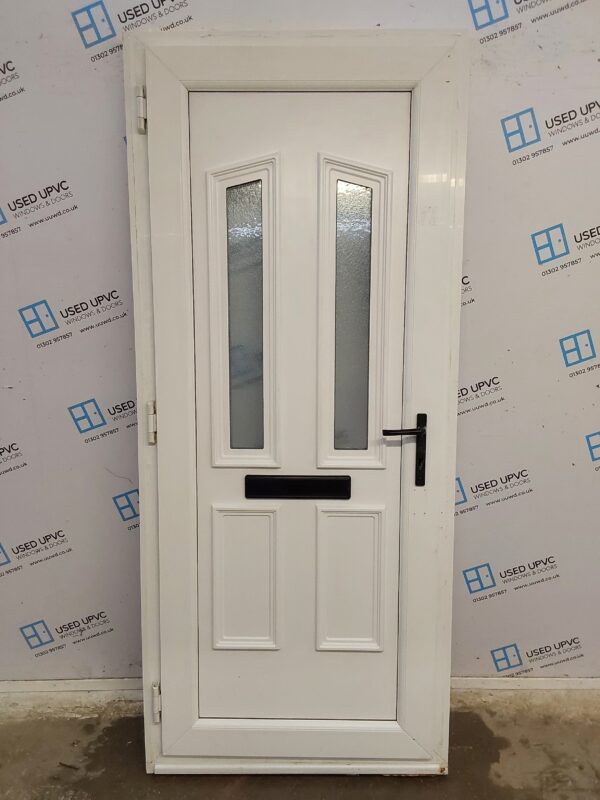 Used White Upvc Front Door 900mm x 2090mm (reduce to 885mm) 0094 - Image 2