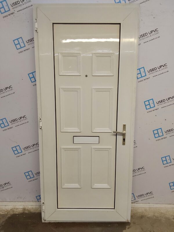 Used White Upvc Front Door 930mm x 2125mm C7D056 - Image 2