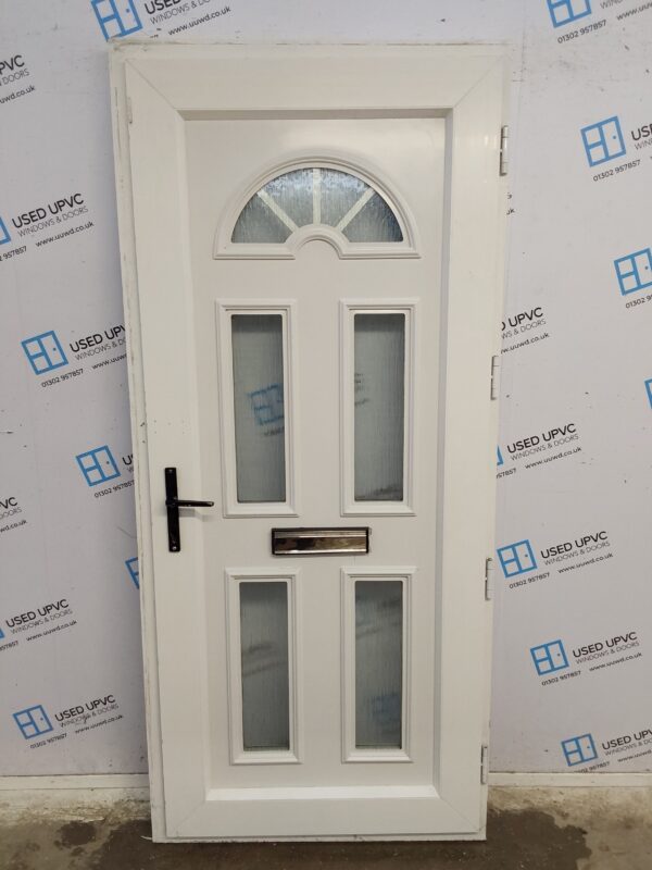 Used White Upvc Front Door 910mm x 2045mm C7D058 - Image 2