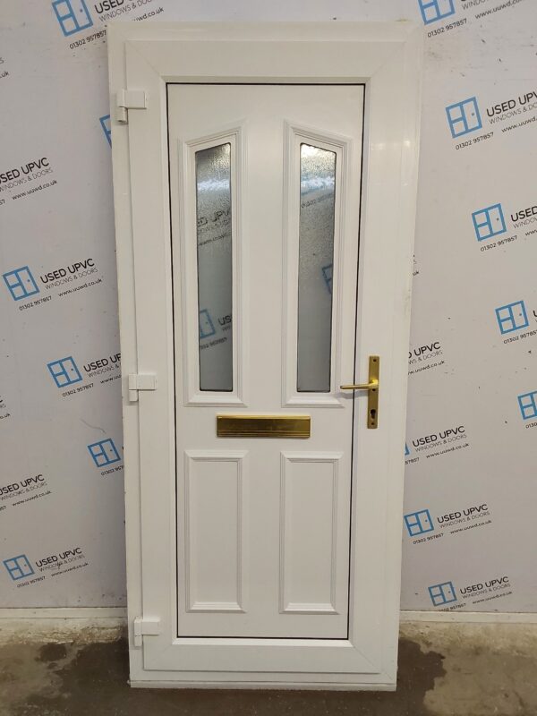 Used White Upvc Front Door 900mm x 2105mm C7D003 - Image 2