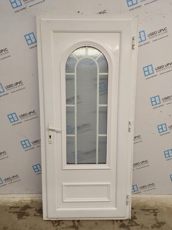 Used White Upvc Back Door 925mm x 2025mm (Reduce To 910mm) C6013 - Image 2