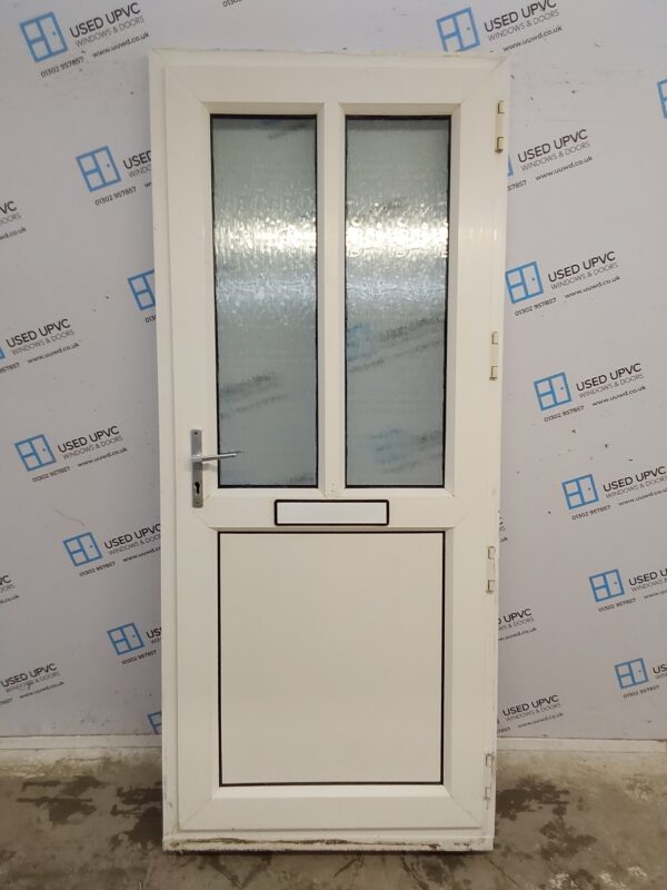 Used White Upvc Front Door 900mm x 2090mm C6015 - Image 2