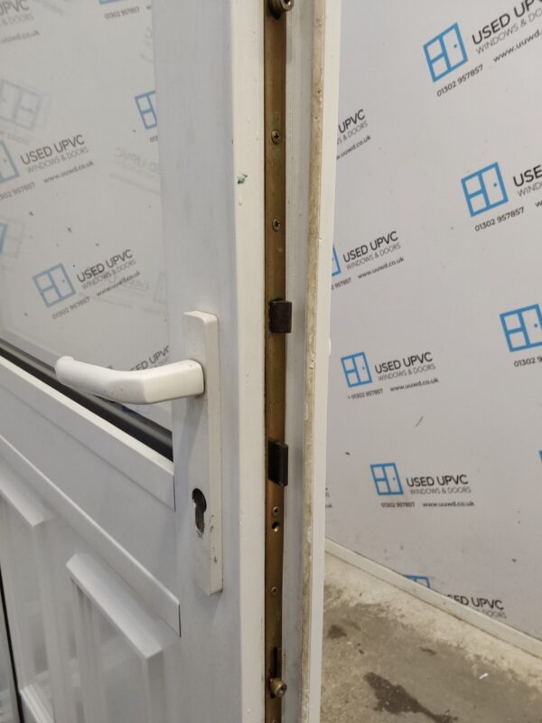 Used White Upvc Back Door 925mm x 2080mm (Reduce To 910mm) C8D77 - Image 6