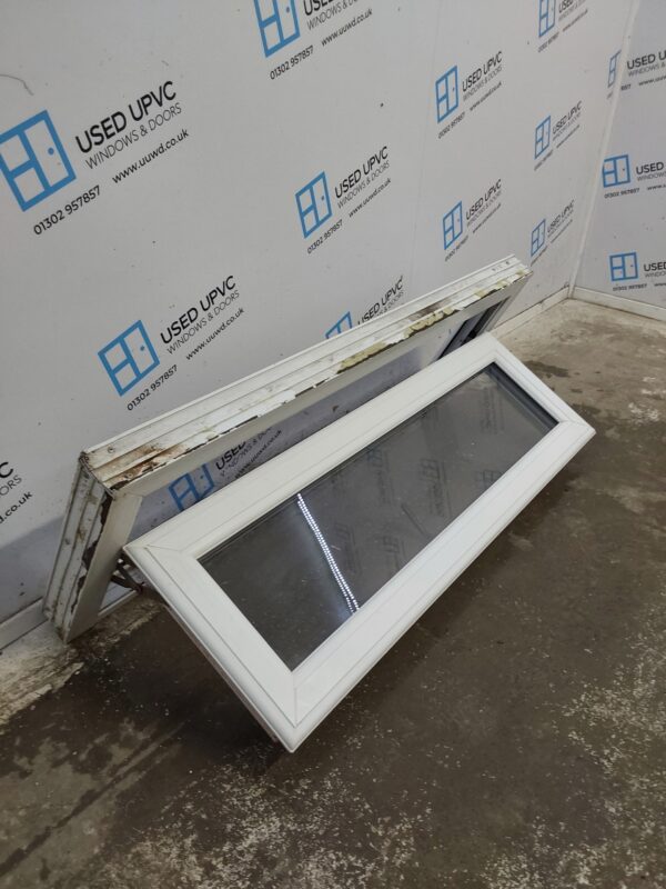 Used White Upvc Window 1230mm x 435mm (Reduce to 1200mm x 420mm) C2079 - Image 3