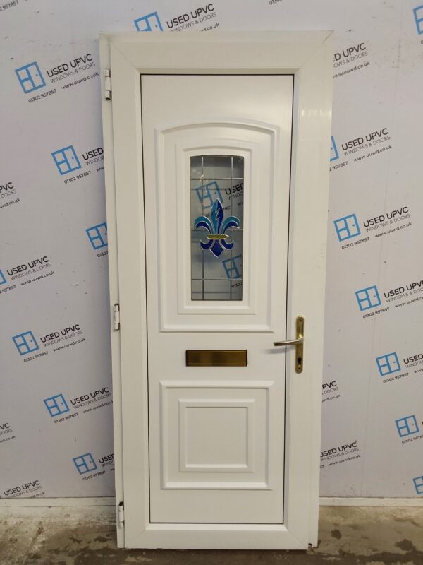 Used White Upvc Front Door 870mm x 2095mm 0400 - Image 2