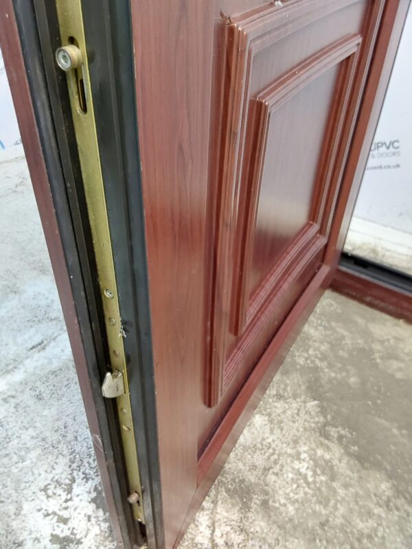 Used Rosewood Upvc Front Door And Side Panel 1340mm x 2060mm (reduce to 1325mm) DS004 - Image 9