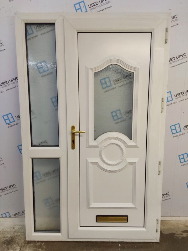 Used White Upvc Front Door And Side Panel 1290mm x 2070mm DS002 - Image 2