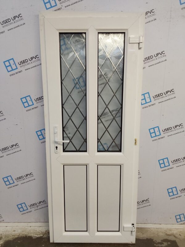 Used White Upvc Back Door 815mm x 2040mm 0239 - Image 2