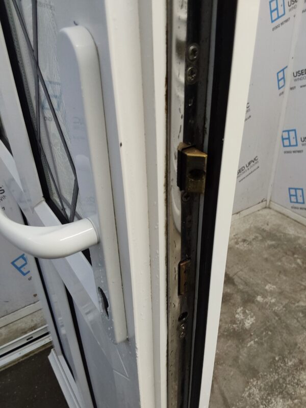 Used White Upvc Back Door 815mm x 2040mm 0239 - Image 5