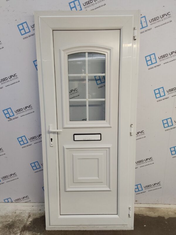 Used White Upvc Front Door 895mm x 2080mm (reduce to 875mm) 0012 - Image 2