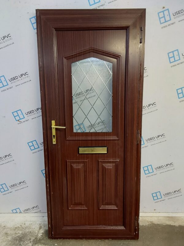 Used Woodgrain Upvc Front Door 865mm x 2030mm 0024 - Image 2