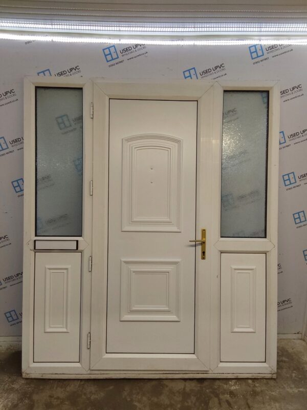 Used White Upvc Front Door And Side Panels 1825mm x 2140mm DS009 - Image 2