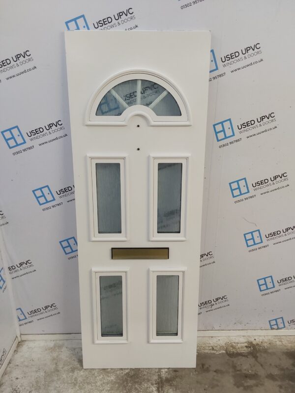 Used White Upvc Front Door Panel 648mm x 1777mm x 24mm 24UFDP006 - Image 2