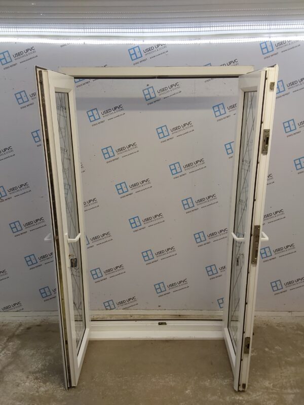 Used White Upvc French Doors 1260mm x 2070mm EA8 - Image 2