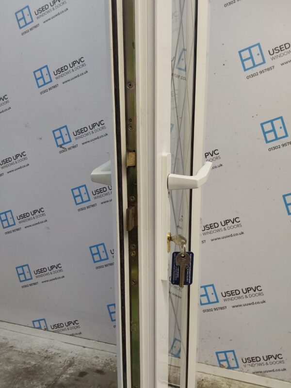 Used White Upvc French Doors 1260mm x 2070mm EA8 - Image 4