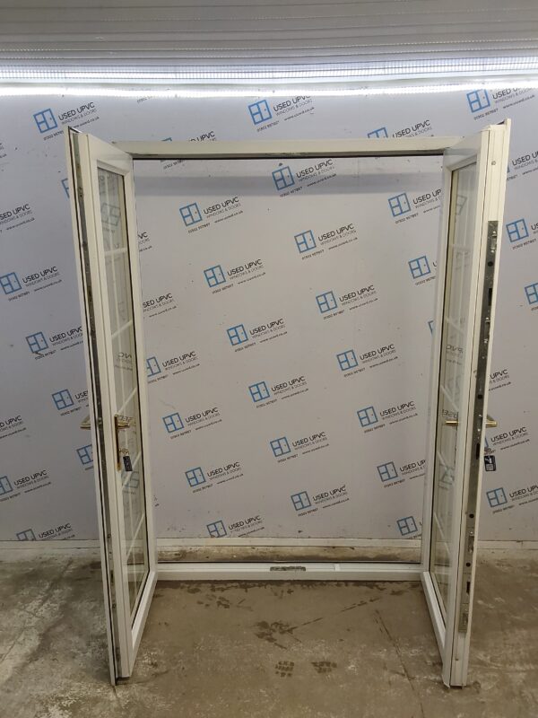 Used White Upvc French Doors 1460mm x 2075mm EA5 - Image 2