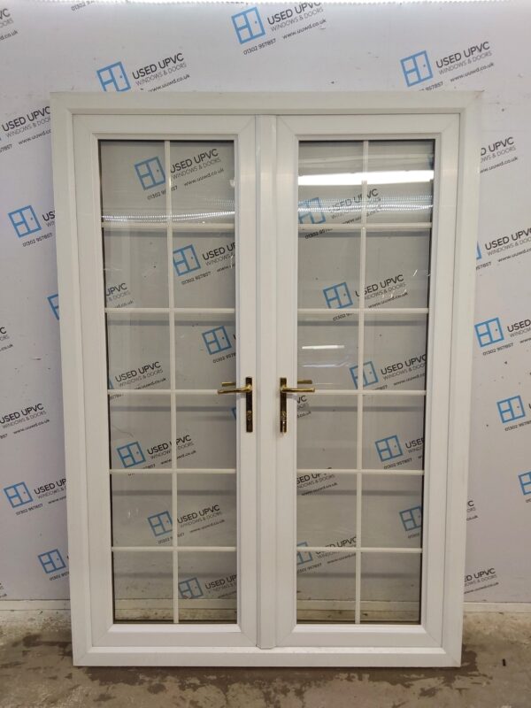 Used White Upvc French Doors 1460mm x 2075mm EA5 - Image 6