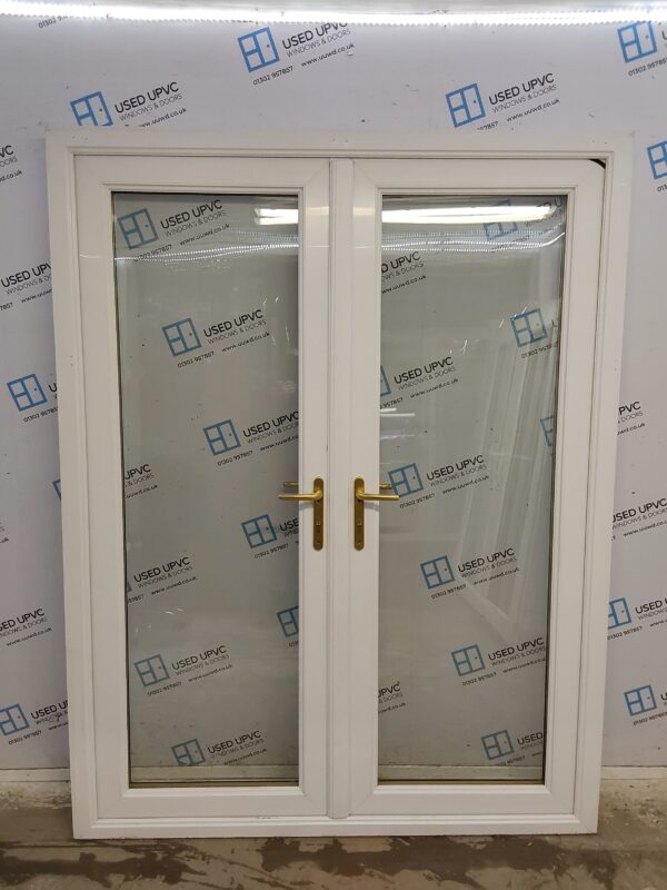 Used White Upvc French Doors 1600mm x 2070mm EA3 - Image 6