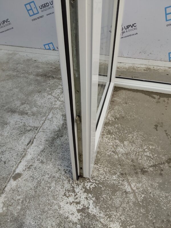 Used White Upvc French Doors 1555mm x 1970mm EA19 - Image 5