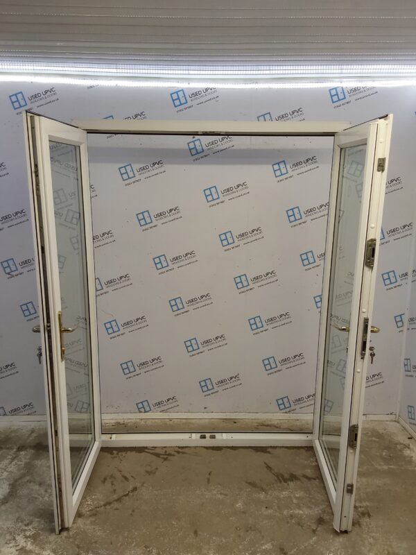 Used White Upvc French Doors 1570mm x 2070mm EA20 - Image 2