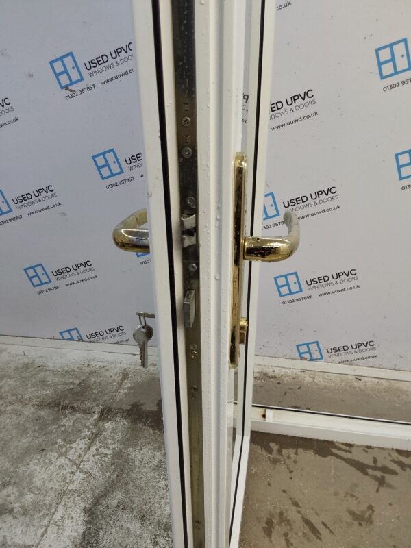 Used White Upvc French Doors 1570mm x 2070mm EA20 - Image 4