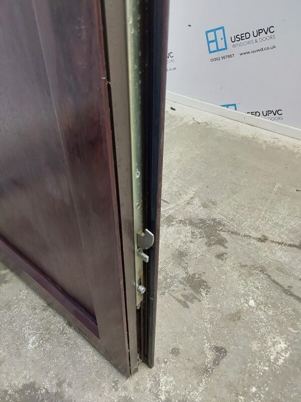 Used Rosewood Upvc Back Door 885mm x 2055mm (Reduce To 870mm) 0239 - Image 6