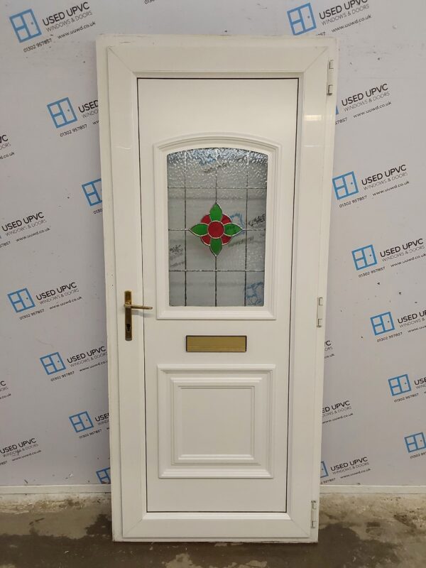 Used White Upvc Front Door 905mm x 2090mm 0049 - Image 2