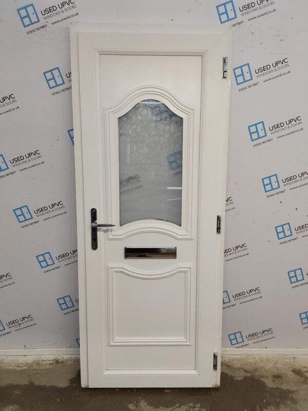 Used White Upvc Front Door 845mm x 2080mm 0050 - Image 2