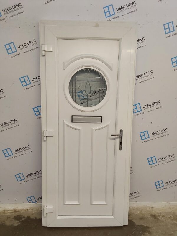 Used White Upvc Front Door 900mm x 2060mm C6016 - Image 2