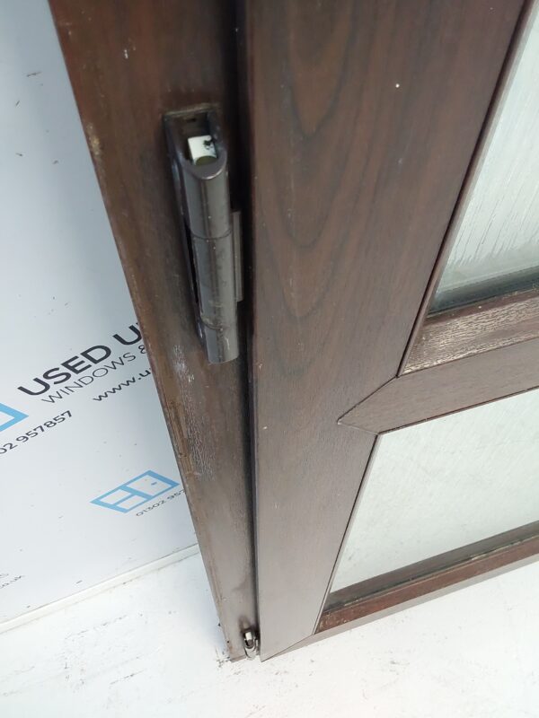 Used Rosewood Upvc Back Door 925mm x 2045mm 0735 - Image 5